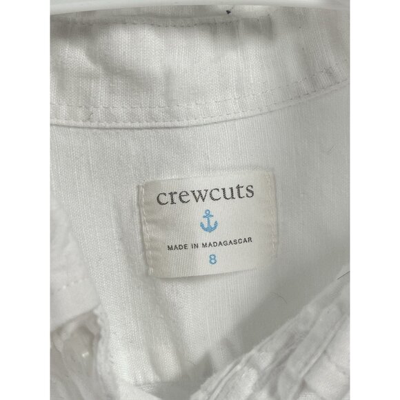 Crew Cuts Bundle of 3 Collared Shirts Long Sleeve Solid Check Plaid Blue Sz 8 - Picture 3 of 8